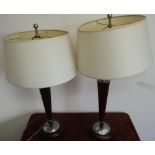 Pair of modern table lamps with shades