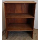 Light oak two tier open bookcase (56cm x 29cm x 72cm)