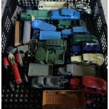 Tray containing a selection of various assorted early Dinky diecast and other vehicles, including
