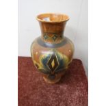 Chameleon Ware studio pottery vase by Clews & Co. Ltd: Tunstall and numbered 61/125 (height 37cm)