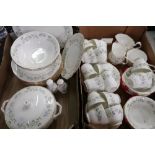 Dutchess bone china harebell NO571 comprehensive part dinner breakfast and tea service in 2 boxes