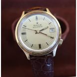 1970's Gentleman's Bulova Accutron 218 gents wristwatch with gold dial, date aperture, numbered on