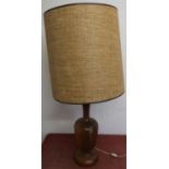 Early 1970s turned hardwood table lamp