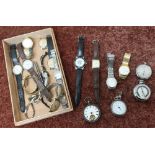 1950s Ingersoll pocket watch with pin-pallet movement, early 20th C Pedometer, gents Smiths Empire