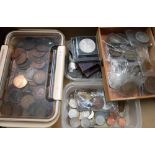 Large quantity of Great Britain coinage including Victorian pennies, later crowns, some part