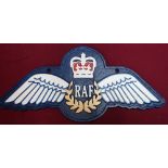 Reproduction cast metal RAF wall plaque