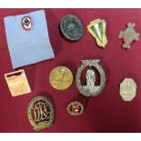 Collection of various German medals and badges, including various enamel and other day/labour