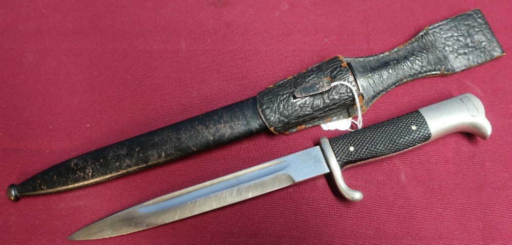 German K98 dress bayonet, complete with sheath and leather frog