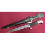 German K98 dress bayonet, complete with sheath and leather frog