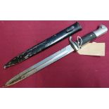 German K98 bayonet, plated blade, marked Solingen