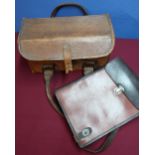 Military map case/dispatch riders case and a reinforced leather military style carry case (2)