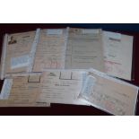 Collection of German WWII paperwork relating to NSDAP, personal documents from the file of Bruno