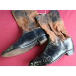 Pair of 19th C military style boots by Moss Bros, Covent Garden, London