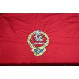 Queen's regimental style embroidered flag/table cloth (90cm x 117cm)