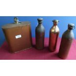 Extremely large copper hot water flasks (4)