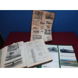 Two albums of aviation interest, including various photographic postcards of aeroplane crashes, a