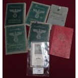 Collection of WWII German ephemera including death card for Karl Deak, various German WWII period