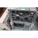 Three military style electronic units including a machine control panel MCP182, Sichtgerat display