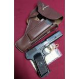 Russian Tokaref TT33 semi auto 7.62 pistol complete with holster and spare magazine and cleaning