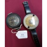 German Luftwaffe wrist compass, the reverse marked Armbandcompal baumuster-ak39 and Anforderz-fl.