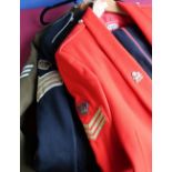 Group of Royal Anglian British military uniforms for a colour sergeant including mess kit, number