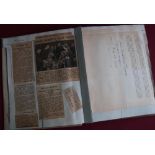 "News Worth Keeping" scrapbook of various newspaper clippings etc c.1940's/50's