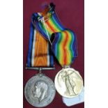 A WWI pair comprising of 1939-45 war medal and victory medal awarded to 289119 SPR.a.gibson r.e