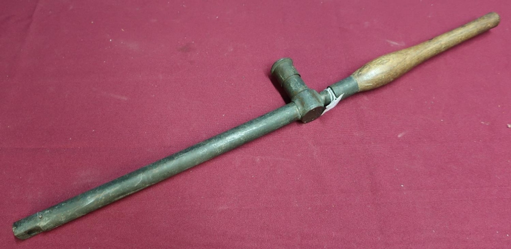 WWI 1918 Beck trench periscope with wooden handle marked MX X 1918 R & J. Beck Ltd no.28834