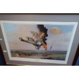 Framed and mounted signed limited edition no.13/600 print by Robert Taylor 'Balloon Buster' of a
