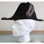 Victorian general officers cocked hat by Taylor & Gardener, New Bond Street, London, with brocade