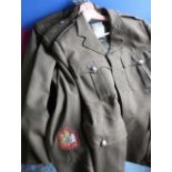 Two Anglian regiment no.2 service dress uniforms, no.2 service dress jacket and a no.2 dress uniform