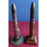 Pair of trench art style table lighters