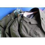 Four British military no.2 dress uniforms including parachute regiments, medical corps, sergeants,