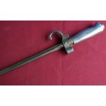 French/Belgium bayonet with 20.5 inch quarter form blade with chrome plating throughout