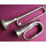 Military style bugle and a similar horn (2)