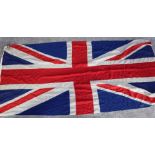 Large British flag, handstitched cotton (10ft x 5ft)