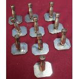 Set of ten silver plated HMS Fulmar name place holders in the form of bombs