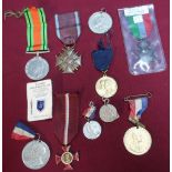 Collection of various assorted commemorative medals including George V silver jubilee, coronation