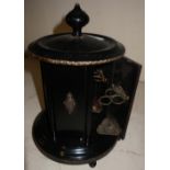 Ebonised cigar holder with gilt detail (height 26cm)