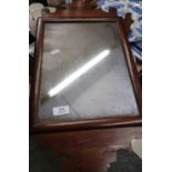 19th C mahogany framed wall mirror (39cm x 58cm)