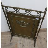 20th C brass neoclassical design firescreen