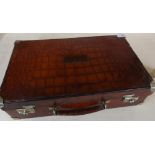 c.1920's crocodile skin attache case by J. C. Vickery Regent Street, the case with fully fitted