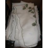 Selection of various table cloths, linen etc