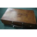 Vintage tan leather Revelation suitcase