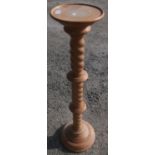 Turned beech jardiniere stand