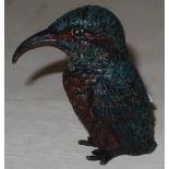 Austrian cold painted bronze figure of a Kingfisher (height 6cm)