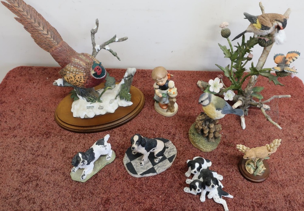 Collection of various decorative figures, wildlife ornaments etc