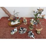Collection of various decorative figures, wildlife ornaments etc