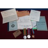World War group of medals comprising of 39 - 45 Star War and Defence medal in original postage