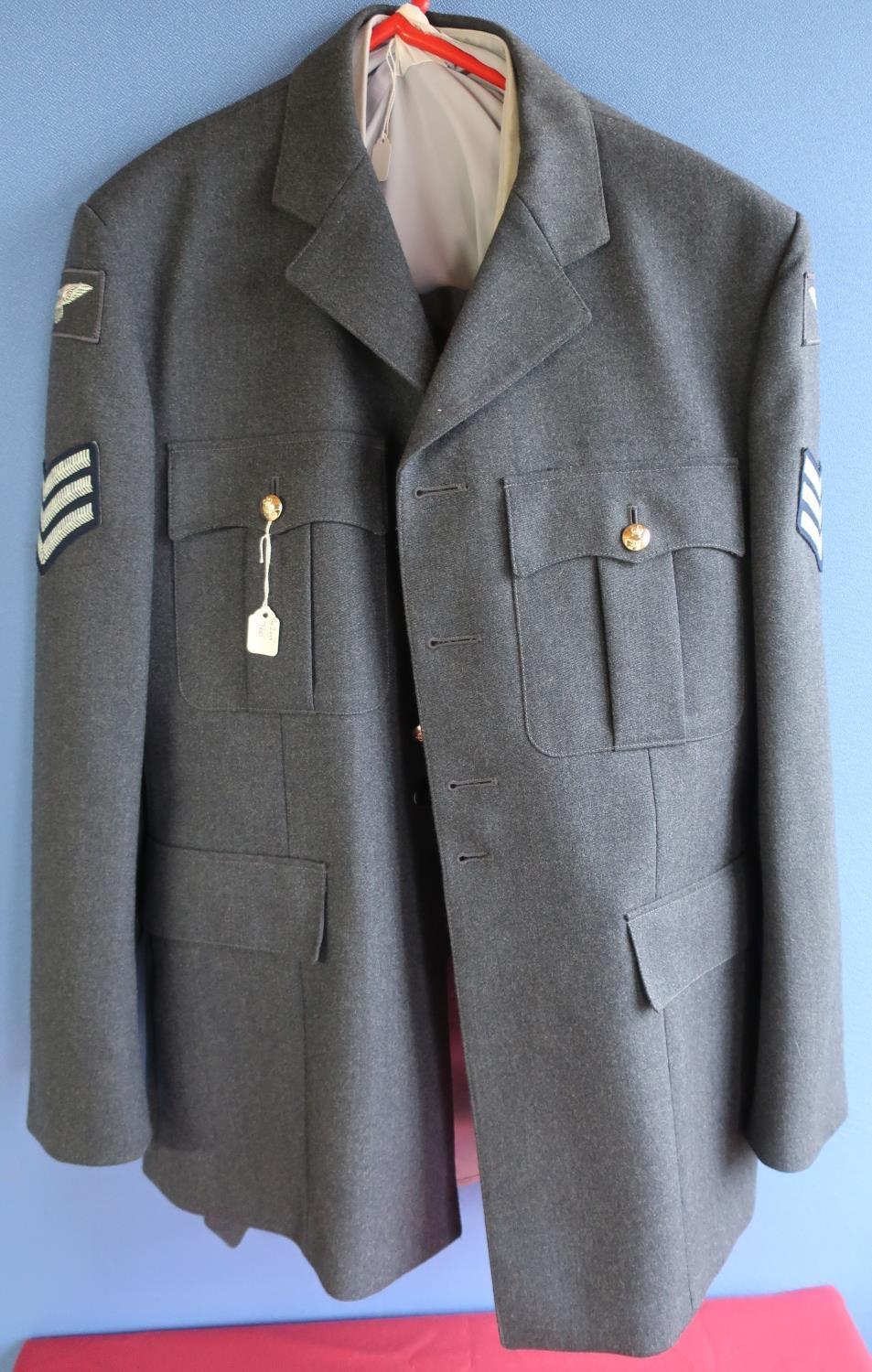 Royal Air Force sergeants dress uniform, complete with jacket, trousers and shirt